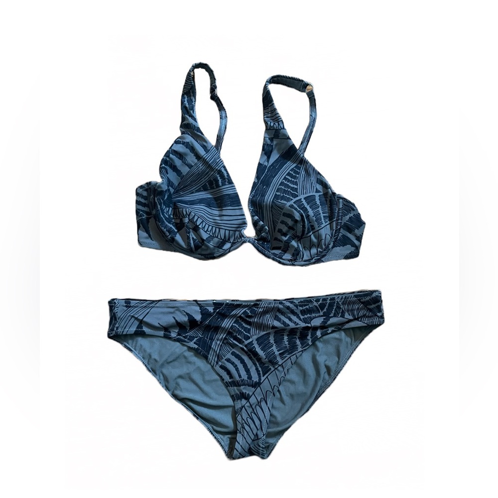 Athleta Blue Patterned Bikini